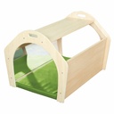 Kleiner Kriechtunnel mit Spiegel und Matte