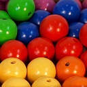 96 große Holzperlen - Regenbogen