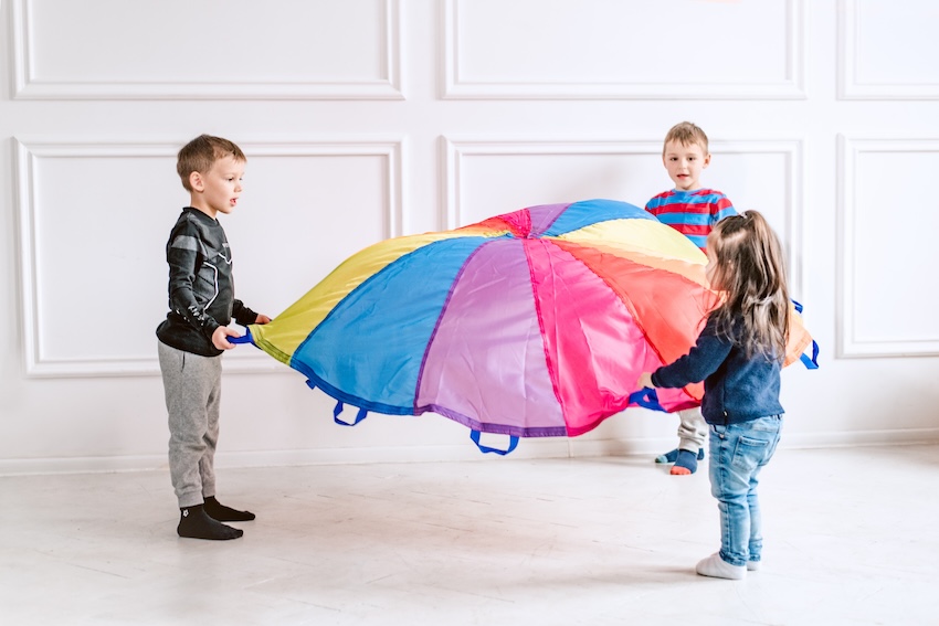 Spiel - Fallschirm 5m, 28 Griffe