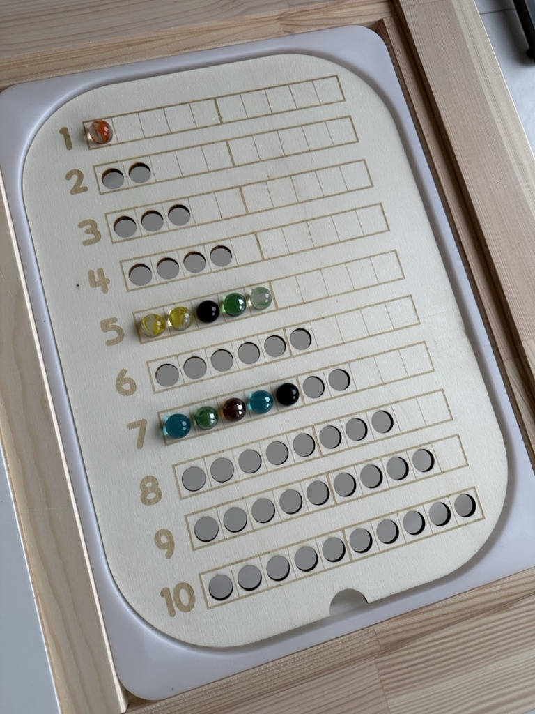 Zahlenplatte groß 1-10-Platte