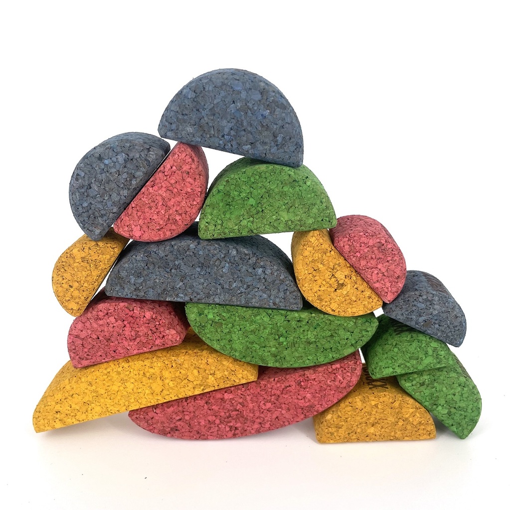 Korkbausteine - 42er bunte Halbe
