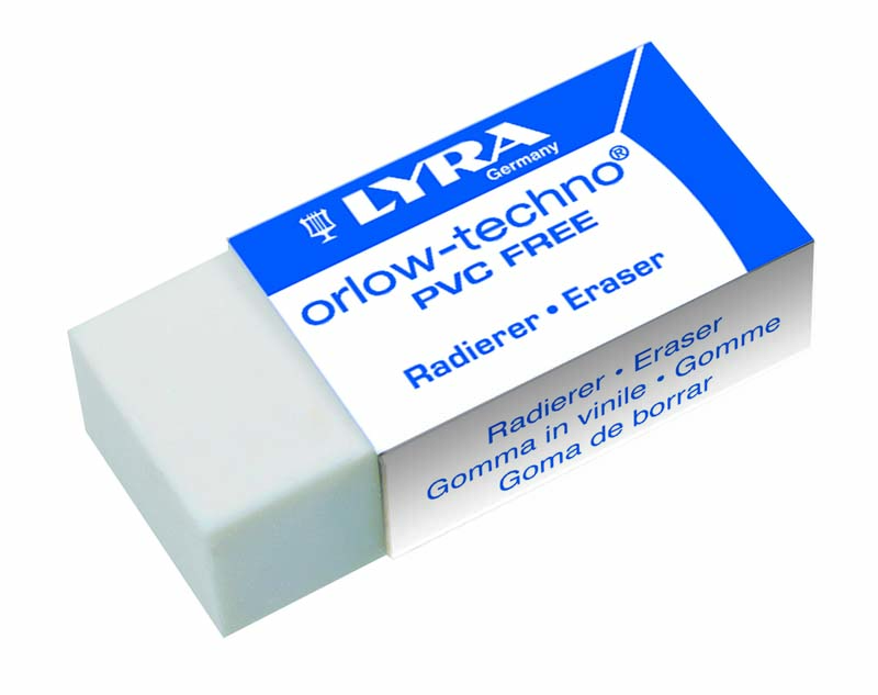 Radierer Kunststoff LYRA weiß (10 Stk)