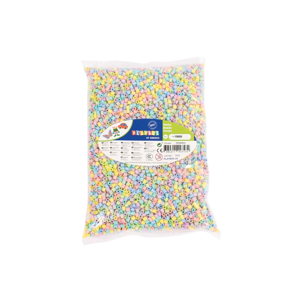 Bügelperlen 10.000 Stück PASTELL