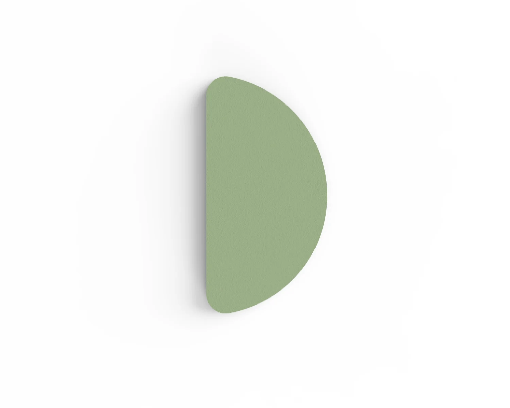 Selbstklebendes Akustikpaneel Halbkreis GRÜN - 8 Stück (31x61,75x4,5cm)