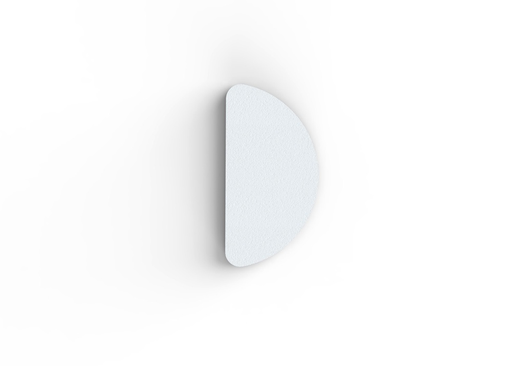 Selbstklebendes Akustikpaneel Halbkreis WEISS - 8 Stück (31x61,75x4,5cm)