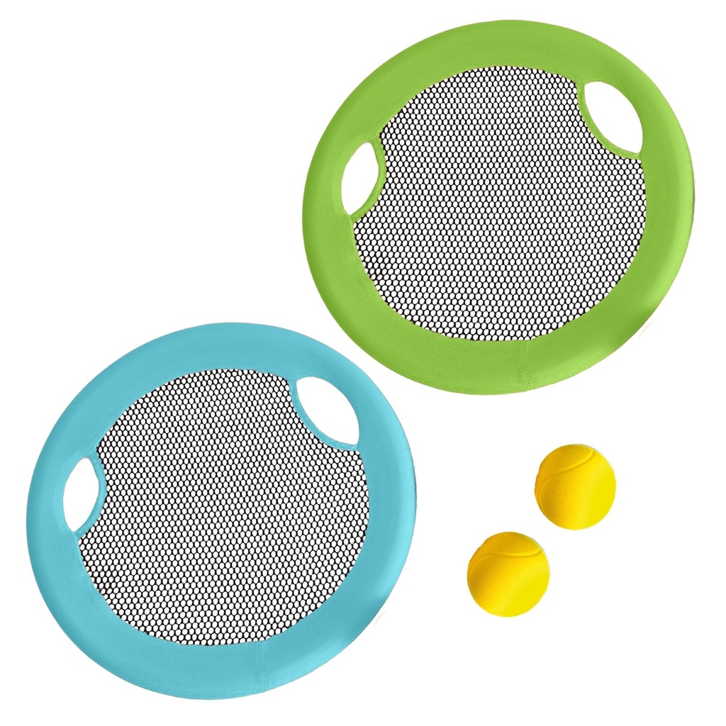 Netz Tamburin Spiel mit 2 Bällen