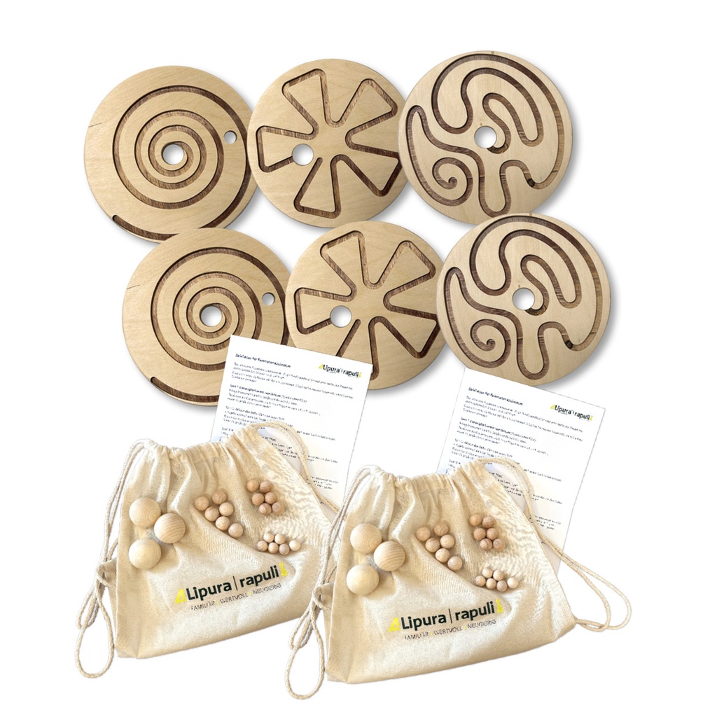 Feinmotorikscheiben 6er Set mit Kugeln