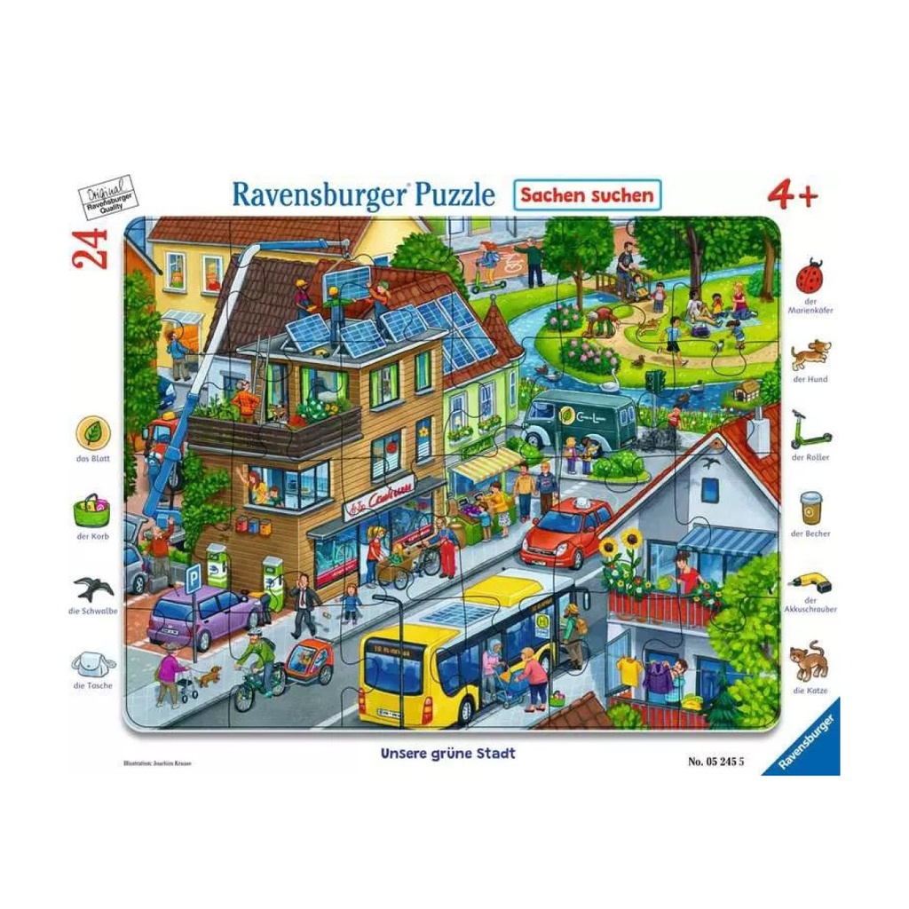 Rahmenpuzzle - 24 Teile Grüne Stadt