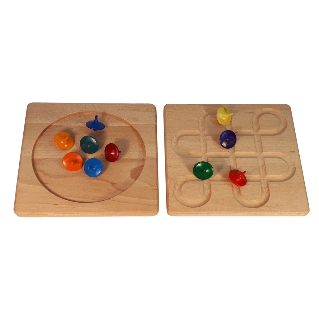 Kreiselbrett + 10 Kreisel