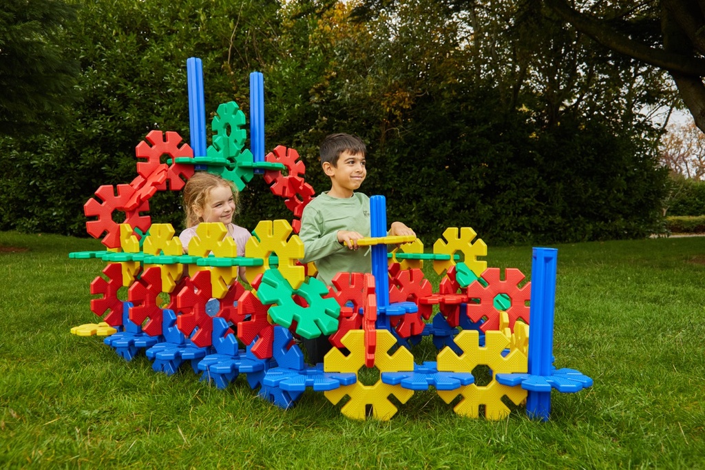 Mega Bau-Achtecke - 42 Teile bunt