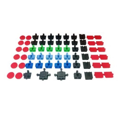 [103218] Eisenbahn - Klemmbaustein Verbinder 100 Stück Set