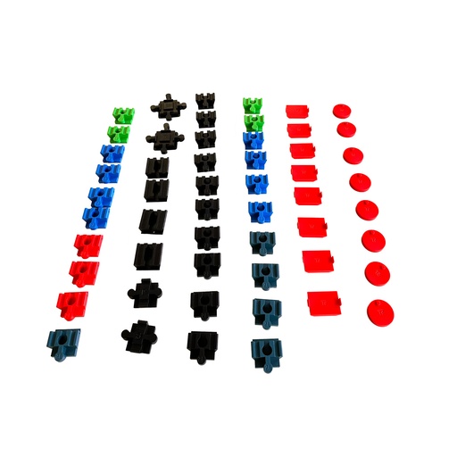 [103231] Eisenbahn - Klemmbaustein Verbinder 54 Stück Set