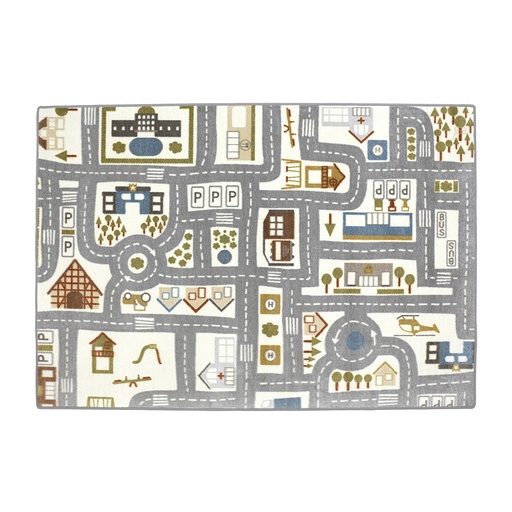 [110106] Bauecken Teppich LR - Deluxe mit Stadtoptik