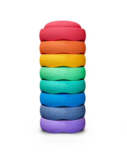 [AK28-ALT] 8er Set Regenbogen - Stapelstein® 